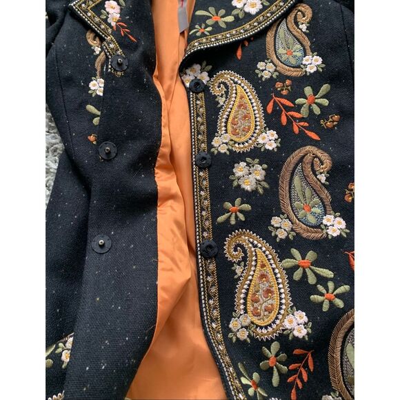 NEW Johnny Was Biya embroidered Paisley LONG JACKET COAT sz M - Picture 10 of 13
